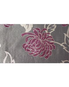 Balcony Floral Aubergine Free Fabric Swatch Sample