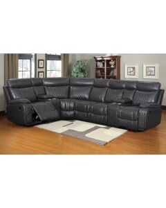 Hampton Original Reclining Corner Group Sofa 3+C+1 Charcoal Grey Real Leather In Stock