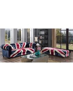 Luxury Chesterfield Union Jack Velvet Sofa