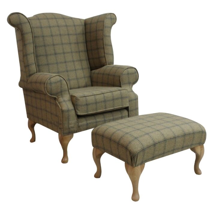 Queen anne fireside chair sale