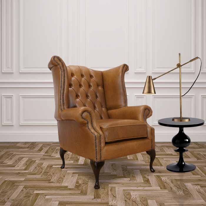 Leather chesterfield high back chair hotsell